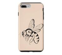 Carcasa para iPhone 7 Plus/8 Plus Minimalista Abeja Línea Anatómica Ilustración Miel