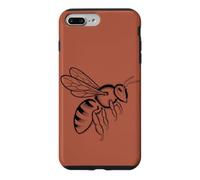 Carcasa para iPhone 7 Plus/8 Plus Minimalista Abeja Línea Anatómica Ilustración Miel