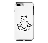 Carcasa para iPhone 7 Plus/8 Plus Minimalista BLK Capybara Yoga Pocket Zen Meditación Amante