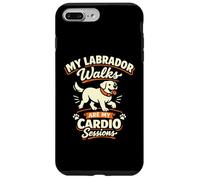 Carcasa para iPhone 7 Plus/8 Plus Mis Paseos de Labrador Son mis sesiones de Cardio, Divertido Labrador