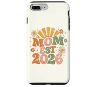 Carcasa para iPhone 7 Plus/8 Plus Mom EST 2026 Groovy Retro Daisy Flower New Mom Mother's Day