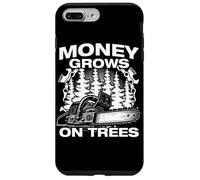 Carcasa para iPhone 7 Plus/8 Plus Money Grows on Trees Leñador Motosierra Madera Cortar