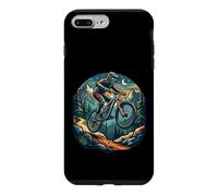 Carcasa para iPhone 7 Plus/8 Plus Montaña Bicicleta Noche Salto Luna Montañas Ciclismo
