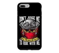 Carcasa para iPhone 7 Plus/8 Plus Motocicleta Don't Judge Me Motocicletas Motociclistas Humor Citas
