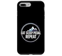 Carcasa para iPhone 7 Plus/8 Plus Mountain Biking Cyclist Eat Sleep Pedal Repeat