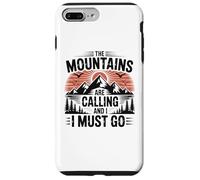 Carcasa para iPhone 7 Plus/8 Plus Mountains Are Calling & I Must Go Retro 80s 90s Vibe