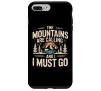 Carcasa para iPhone 7 Plus/8 Plus Mountains Are Calling & I Must Go Retro 80s 90s Vibe