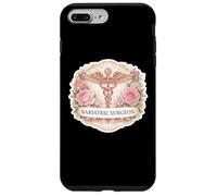 Carcasa para iPhone 7 Plus/8 Plus Mujer Cirujano Bariátrico Caduceo Metabólico Flores Florales MD