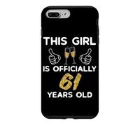 Carcasa para iPhone 7 Plus/8 Plus Mujer Oficialmente Celebración 61 Cumpleaños