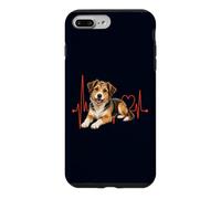 Carcasa para iPhone 7 Plus/8 Plus Mutt Dog Lover Heartbeat ECG Pulse Estilo de Raza Mixta