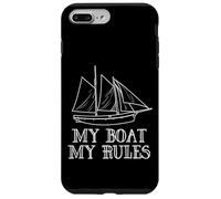 Carcasa para iPhone 7 Plus/8 Plus My Boat My Rules Funny Pirate Ship Boat Captain Sailing