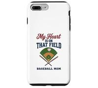 Carcasa para iPhone 7 Plus/8 Plus My Heart Is On That Field Baseball Mom Proud Game