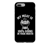 Carcasa para iPhone 7 Plus/8 Plus My Meat Is 100% Going In Your Mouth - Divertida Parrilla de Alimentos para Barbacoa