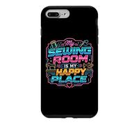 Carcasa para iPhone 7 Plus/8 Plus My Sewing Room Is My Happy Place Retro Futurista Costura