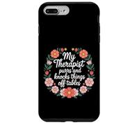 Carcasa para iPhone 7 Plus/8 Plus My Therapist Purrs and Knocks Things Off Tables |-