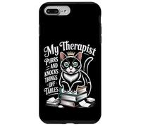 Carcasa para iPhone 7 Plus/8 Plus My Therapist Purrs and Knocks Things Off Tables |-