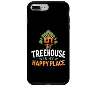 Carcasa para iPhone 7 Plus/8 Plus Nature Tree House Trees Quote Funny Happy Place Treehouse