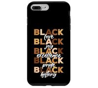 Carcasa para iPhone 7 Plus/8 Plus Negro Amor Alegría Excelencia Orgullo Historia Mes Mujeres Hombres Niños