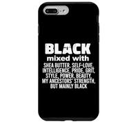 Carcasa para iPhone 7 Plus/8 Plus Negro Mezclado con Manteca de karité, Orgullo, Fuerza de los antepasados Meme