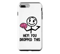 Carcasa para iPhone 7 Plus/8 Plus Nerdy Funny Hey You Dropped This Brain Matemáticas Profesor Negro