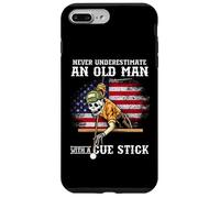 Carcasa para iPhone 7 Plus/8 Plus Never Underestimate An Old Man with A Cue Stick I Billiards