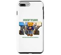 Carcasa para iPhone 7 Plus/8 Plus New York City Skyline & Cute Teddy Bear with NYC Graphic