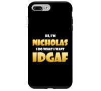 Carcasa para iPhone 7 Plus/8 Plus Nicholas Costume Idgaf Funny Meme Halloween Costume For Nick