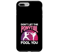 Carcasa para iPhone 7 Plus/8 Plus No Dejes Que la Cola de Caballo te engañe Karate Girl Kick Martial Art