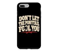 Carcasa para iPhone 7 Plus/8 Plus No Dejes Que la Cola de Caballo te engañe Karate Humor Girl Fighter