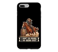 Carcasa para iPhone 7 Plus/8 Plus No Hago Teatro, Hago Arena Dust Funny Barrel Racing Cowgirl