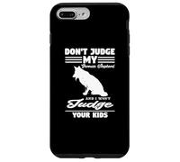 Carcasa para iPhone 7 Plus/8 Plus No juzgues a mi Pastor alemán: Divertido Amante de los Perros