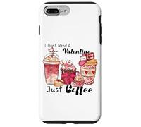 Carcasa para iPhone 7 Plus/8 Plus No Necesito un San Valentín, Solo café, Amor