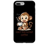 Carcasa para iPhone 7 Plus/8 Plus No se Puede Vivir Wout café Lindo Mono Dibujos Animados