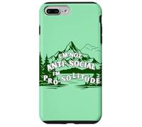 Carcasa para iPhone 7 Plus/8 Plus No Soy Antisocial, Estoy a Favor de la Soledad, los Viajes al Aire Libre, la montaña