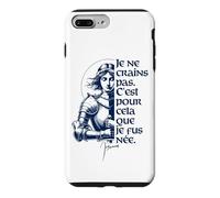 Carcasa para iPhone 7 Plus/8 Plus No Tengo Miedo de Haber Nacido para Hacer Esta Tinta Azul Marino de Juana de Arco