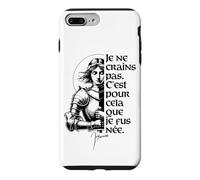 Carcasa para iPhone 7 Plus/8 Plus No Tengo Miedo de Haber Nacido para Hacer Esta Tinta Negra de Juana de Arco