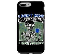 Carcasa para iPhone 7 Plus/8 Plus No Tengo Sexo Tengo Ansiedad Divertido Esqueleto