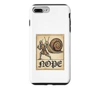 Carcasa para iPhone 7 Plus/8 Plus Nope Knight Fighting Giant Snail Funny Medieval History Meme