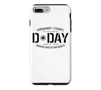 Carcasa para iPhone 7 Plus/8 Plus Normandía Francia Día D Honor and Remember Solid Black Print