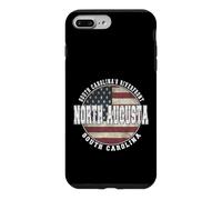 Carcasa para iPhone 7 Plus/8 Plus North Augusta Carolina del Sur, Bandera Americana Vintage