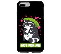 Carcasa para iPhone 7 Plus/8 Plus Not For Me Funny Grouchy Raccoon Anti-Valentine Humor