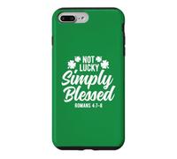 Carcasa para iPhone 7 Plus/8 Plus Not Lucky Simply Blessed, Vintage, St Patrick's Faith Green