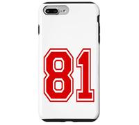 Carcasa para iPhone 7 Plus/8 Plus Número 81 Red Sports Team Style