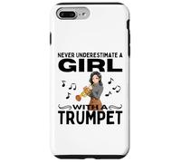 Carcasa para iPhone 7 Plus/8 Plus Nunca Subestimes a una Chica con Trompeta Mujeres trompetista