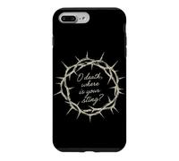 Carcasa para iPhone 7 Plus/8 Plus Oh Muerte ¿Dónde está tu aguijón Escritura de fe Cristiana