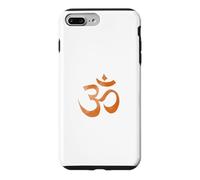 Carcasa para iPhone 7 Plus/8 Plus Om Print Yoga marrón Desvanecido Ohm Mantra Símbolo Sánscrito AUM