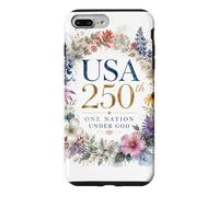 Carcasa para iPhone 7 Plus/8 Plus One Nation Under God - Faith Watercolor Women's American 250