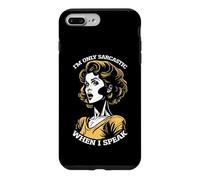 Carcasa para iPhone 7 Plus/8 Plus Only Sarcastic Speak Funny Sarcasm Cita Retro Pop Art Woman