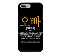 Carcasa para iPhone 7 Plus/8 Plus Oppa Coreano Word Funny Seúl Corea KDrama Cultura