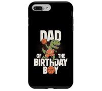 Carcasa para iPhone 7 Plus/8 Plus Papá del cumpleaños niño T-Rex Dino Baloncesto cumpleaños